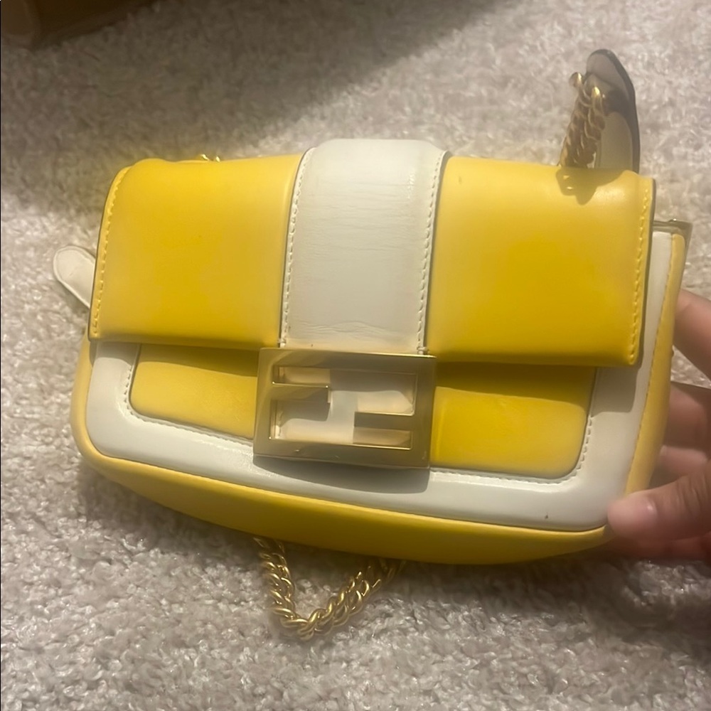 Fendi Yellow and White Women's Bag